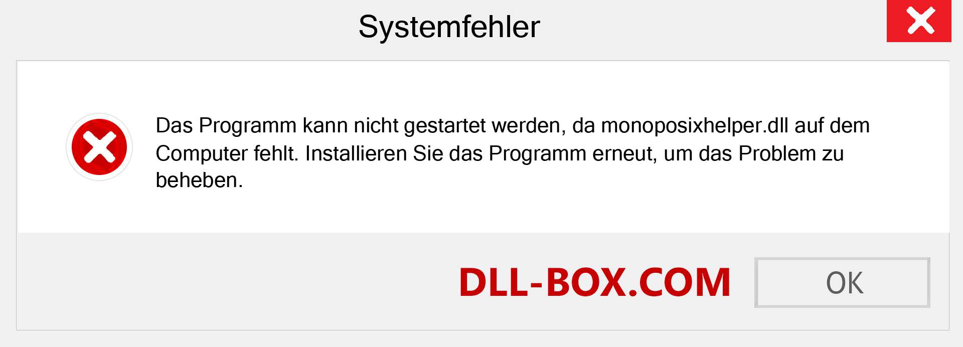 monoposixhelper.dll-Datei fehlt?. Download für Windows 7, 8, 10 - Fix monoposixhelper dll Missing Error unter Windows, Fotos, Bildern