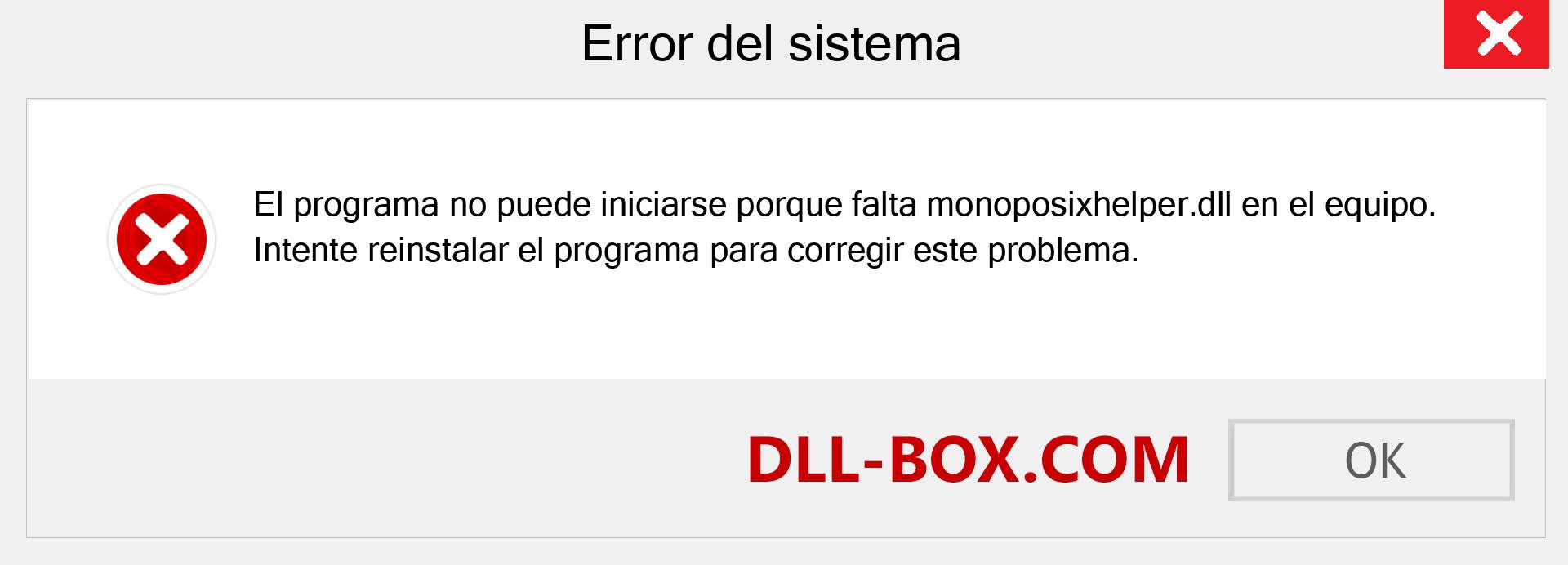 ¿Falta el archivo monoposixhelper.dll ?. Descargar para Windows 7, 8, 10 - Corregir monoposixhelper dll Missing Error en Windows, fotos, imágenes