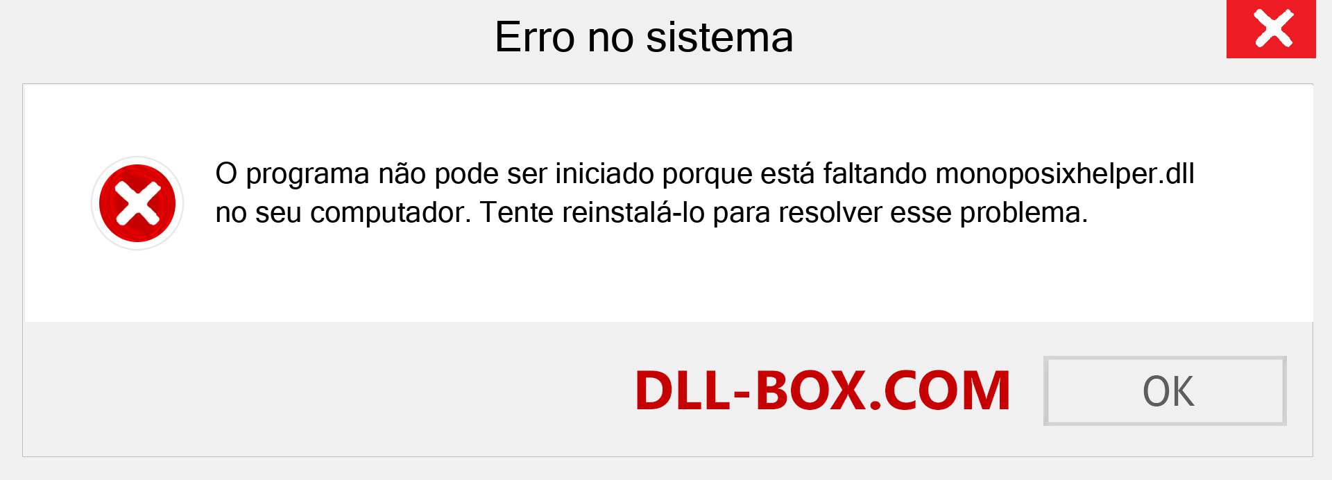 Arquivo monoposixhelper.dll ausente ?. Download para Windows 7, 8, 10 - Correção de erro ausente monoposixhelper dll no Windows, fotos, imagens